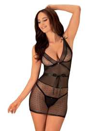 Dámsky set Obsessive čierny (Bowessa chemise) S.
Sety Obsessive sú veľmi originálne v sexi vyhotovení.
Balenie neobsahuje pančušky.