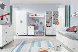 Detská izba bjorn, škandinávsky štýl - biela.

 

Domov v tomto štýle nie je teda vôbec chladný či pochmúrny, ako by sa mohlo, vzhľadom k názvu, zdať.

 

Detská izba Bjorn sa skladá z týchto prvkov:


	Detská posteľ Bjorn 90x200cm s úložným priestorom - 94x75x204cm (š, v, h)
	Šatníková skriňa Bjorn - 80x190x50cm (š, v, h)
	Písací stôl Bjorn - 125x76x55cm (š, v, h)
	Regál Bjorn I - 50x190x40cm (š, v, h)
	Regál Bjorn II - 50x190x40cm (š, v, h)
	Komoda Bjorn - 90x85x40cm (š, v, h)
	Polica Bjorn I - 120x25x20cm (š, v, h)
	Polica Bjorn II - 120x25x24cm (š, v, h)


 

Všetok nábytok patriaci do kolekcie Bjorn nájdete nižšie v súvisiacich produktoch.