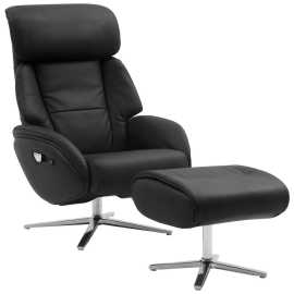 Livetastic MASÁŽNE KRESLO, textil, koža, čierna.