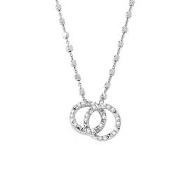 Rosato Moderné strieborný náhrdelník so zirkónmi cubic RZC040.