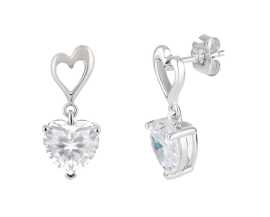 Preciosa Romantické strieborné náušnice Clarity s kubickou zirkóniou Preciosa 5387 00.