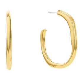 Calvin Klein Elegantné pozlátené kruhové náušnice Elemental 35000644.