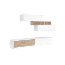 Carryhome OBÝVACIA STENA, biela, dub artisan.