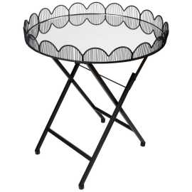 Ambia Home PRÍRUČNÝ STOLÍK, čierna.