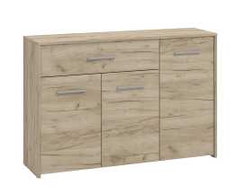 Komoda 3d+1z joel - dub šedý.

 

Komoda je opatrená dvierkami za ktorými sa skrývajú priehradky a širokou zásuvkou.

 

Rozmery komody 3D+1Z Joel sú 119x80,5x33cm (š, v, h).

 

Všetky produkty z kolekcie Joel nájdete nižšie v súvisiacich produktoch.