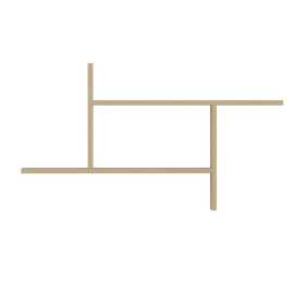 MID.YOU NÁSTENNÝ REGÁL, farba duba.