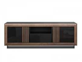 Televízna komoda glory - čierna/dub/lesk.

 

Televízna komoda je vybavená modernou technológiou push to open.

 

Rozmery televíznej komody Glory sú 163x57x43cm (š, v, h).

 

Všetok nábytok patriaci do kolekcie Glory nájdete nižšie v súvisiacich produktoch.