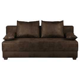 MID.YOU ROZKLADACIA POHOVKA, textil, tmavohnedá.