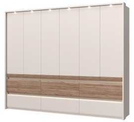 Šesťdverová šatníková skriňa s led osvetlením artemisia - dub.

 

Okrem šiestich zásuviek tu nájdeme odkladací priestor vo forme troch políc a troch šatníkových tyčí.

 

Súčasťou skrine je LED osvetlenie, ktoré sa nachádza v hornej časti.

 

Rozmery šesťdverovej šatníkovej skrine s LED osvetlením Artemisia sú 277x226x60cm (š, v, h).

 

Všetky produkty z kolekcie Artemisia nájdete nižšie v súvisiacich produktoch.