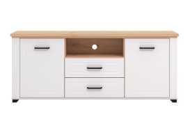 Tv komoda lotta - biela/dub artisan.

 

Televízna komoda ponúka úložný priestor do obývacej izby v oku lahodiacom prevedení.

 

Rozmery TV komody Lotta sú 161x66,5x41cm (š, v, h).

 

Všetky produkty z kolekcie Lotta nájdete nižšie v súvisiacich produktoch.