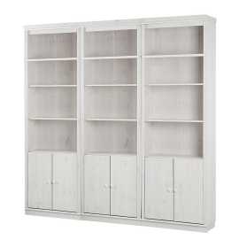 MID.YOU NÁSTENNÁ KNIŽNICA, biela, farba borovice, borovica, 223/222/34 cm.