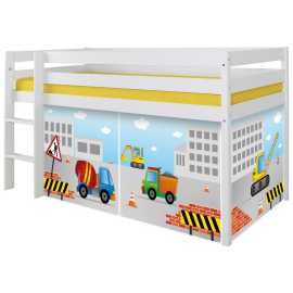 MID.YOU VYVÝŠENÁ POSTEĽ, 90/200 cm biela.