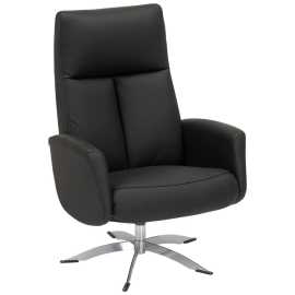 Welnova RELAXAČNÉ KRESLO, koža, čierna.