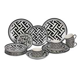 Novel KOMBINOVANÝ SERVIS 20-dielne, nový kostný porcelán (new bone china) keramika.