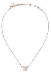 Morellato Bronzový motýlikový náhrdelník s kryštálmi Passioni SAUN03.