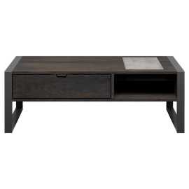 Livetastic KONFERENČNÝ STOLÍK, antracitová, čierna, drevo, kov, sklo, 120/60/45 cm.