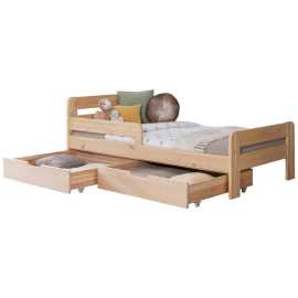 MID.YOU POSTEĽ S ÚLOŽNÝM PRIESTOROM, 90/200 cm prírodná farba.