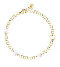 Morellato Výrazný pozlátený náramok s riečnymi perlami Perla SXU48.