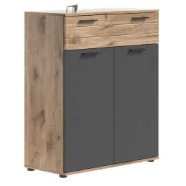 MID.YOU SKRINKA NA TOPÁNKY, sivá, farba duba, 90/104/37 cm.