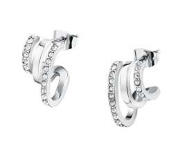 Morellato Moderné oceľové náušnice s kryštálmi Creole SAUP31.