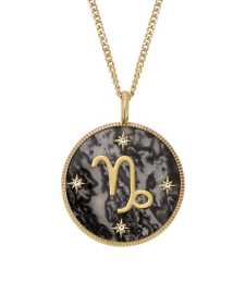 Fossil Pozlátený náhrdelník znamenia Kozorožec Written in the Stars JF04847710.