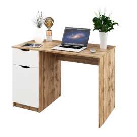 Carryhome PÍSACÍ STÔL, biela, farba duba, 116,4/76/60 cm.