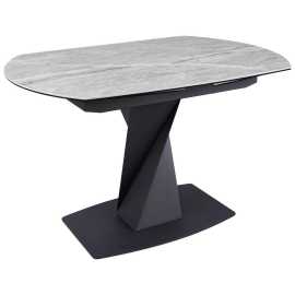 Novel JEDÁLENSKÝ STÔL, sivá, čierna, 120-178/90/76 cm.