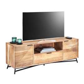 Ambia Home NÍZKA KOMODA, akácia, čierna, farba akácie, 145/50/40 cm.