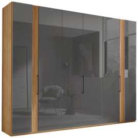 Dieter Knoll SKRIŇA S OTOČNÝMI DVERAMI, dub, dub bianco, lávovosivá, 300/216/58 cm.