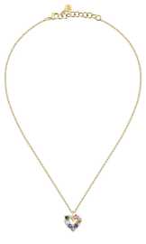 Morellato Romantický pozlátený náhrdelník so srdiečkom Colori SAVY06.