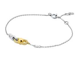 Michael Kors Strieborný bicolor náramok so zirkónmi Astor Link MKC1737CZ931.