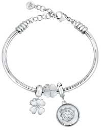 Morellato Hravý oceľový náramok pre šťastie Drops SCZ1183.