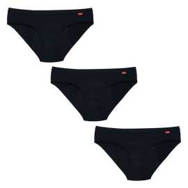 3PACK Menštruačné nohavičky WUKA Basics™ Hipster - Medium (WUKA200) S.
Menstruační kalhotky WUKA Basics™ Hipster Medium Flow zcela nahrazují tampony i vložky - jsou určeny pro normální a silnější menstruaci.
Každé kalhotky WUKA mají superabsorbční klín složený z několika vrstev.
Velikosti WUKA
Upozorňujeme, že menstruační kalhotky jsou zboží hygienické povahy, které po vyjmutí z obalu není možné vrátit.



Velikost
2XS
XS
S
M
L
XL
2XL
3XL
4XL
5XL
6XL


Boky
80-85
85-90
90-95
95-100
100-105
105-110
110-115
115-120
120-125
125-130
130-135



Složení
Vnější: 95 % bavlna, 5 % elastanVnitřní vložka: 80 % polyester, 20 % elastan, prodyšný TPU, 95 % bavlna, 5 % elastan
Prádlo bylo certifikováno podle STANDARDU 100 společností OEKO-TEX®.
Navrženo ve Velké Británii, vyrobeno v Číně.
O značce WUKA
V roce 2017 vznikla značka WUKA jako první výrobce opakovaně použitelných a nepropustných menstruačních kalhotek ve Velké Británii.
Všechny kalhotky mají vysoký a široký klínek, který zadržuje krev i úniky moči, lze je tedy používat i při inkontinenci.

Kalhotky samotné jsou vyrobené z různých udržitelných materiálů – tencel, biobavlna či recyklovaný nylon.
Všechny modely jsou veganské.
Vybrat si můžete hned z několika savostí.
Kalhotky WUKA neobsahují žádné PFAS (perfluorované a polyfluorované látky), které v minulosti používala třeba známá značka THINX.
Jsou navržené ve Velké Británii a vyrobené v Číně v továrně, kterou provozuje rodina 3 sester, s certifikací GOTS a BCI a auditem továrny na férové pracovní podmínky.

Více informací najdete v článku Menstruační kalhotky a plavky WUKA.
Od roku 2023 je WUKA nositelem certifikace B Corporation®
Certifikaci B Corporation uděluje firmám celosvětová nezisková organizace B Lab.
Písmenko B je z anglického slova 