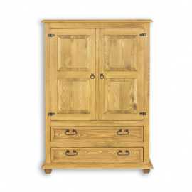 Veľká sedliacka komoda com 08a masív - k17 biely vosk.