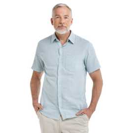 Bushman Pánska ľanová košeľa Yopal, svetlomodrá L.
