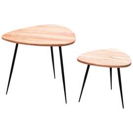 MID.YOU SADA ZASÚVACÍCH STOLÍKOV, akácia, farba akácie.