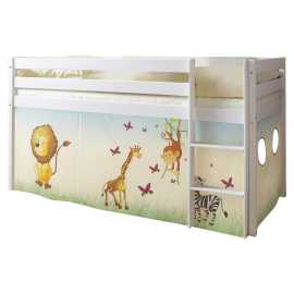 MID.YOU VYVÝŠENÁ POSTEĽ, 90/200 cm viacfarebná, biela.