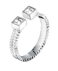 Morellato Otvorený oceľový prsteň s kryštálmi Gioia SAVY3901 52 mm.