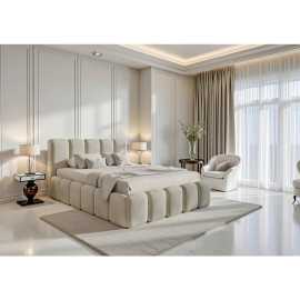 Livetastic ČALÚNENÁ POSTEĽ, 140/200 cm, piesková.