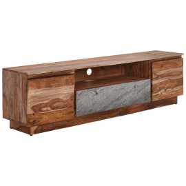 Livetastic NÍZKA KOMODA, akácia, indický palisander, prírodná farba, 190/53/41 cm.